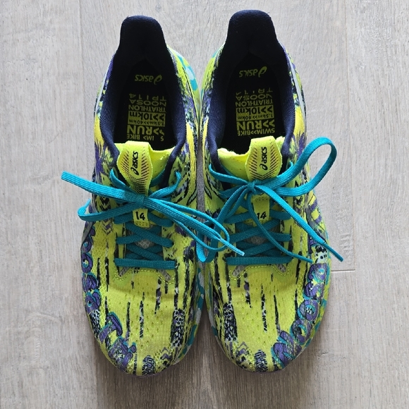 Asics Shoes - ASICS Vibrant Yellow and Blue Athletic Shoes